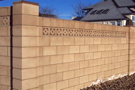 Modern Concrete Block Fence Design