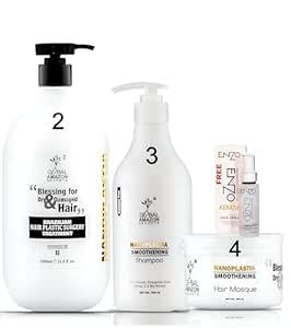 Buy Global Amazon Secrets Nanoplastia Hair Treatment Kit, 1000ml with ...