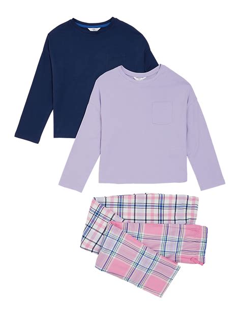 Buy 2pk Pure Cotton Checked Pyjama Sets at Marks & Spencer