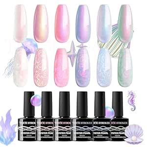 Buy THR3E STROKES Gel Nail Polish Set- 6 Colors Nude Gel Polish All ...