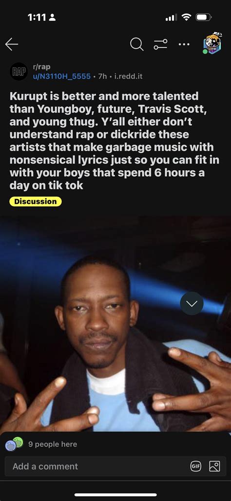 This dude definitely smells like black n milds : r/Hiphopcirclejerk