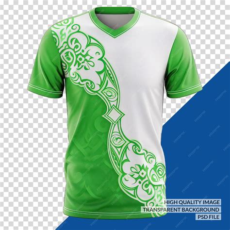 A green and white shirt with a design on the front | Premium AI ...
