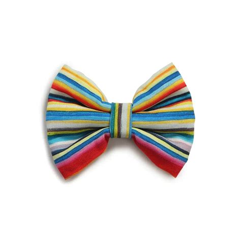 Shop Beboji Stripy Trippy Dog Bow Tie S | Zigly