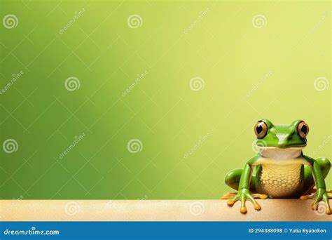Cold-blooded Frog Reptile Mockup. Generate Ai Stock Photo - Image of ...