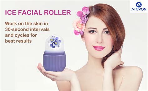 ATEVON Plastic Revitalize Your Radiance: Purple Beauty Ice Roller for ...