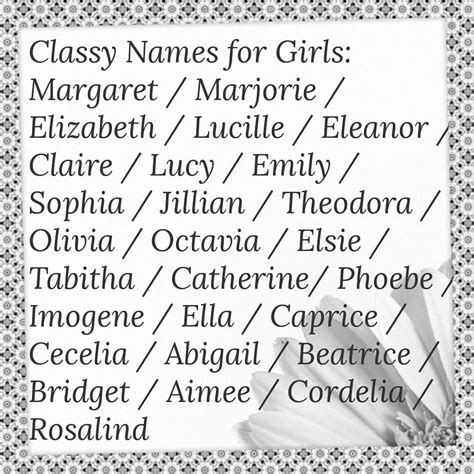 Classy names for girls – Artofit