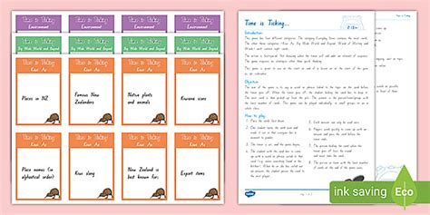 Time is Ticking - Oral Language Game