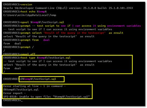 Oracle SQL Variable 的图像结果