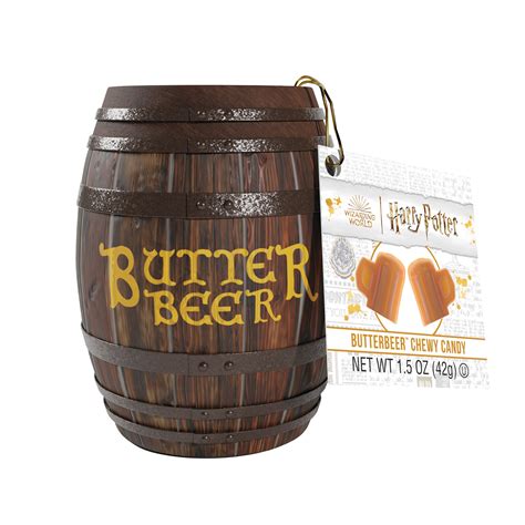 Jelly Belly Harry Potter Butterbeer Chewy Candies in Barrel Tin, 1.5 oz ...