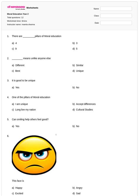 50+ Character Education worksheets for Class 2 on Wayground | Free ...