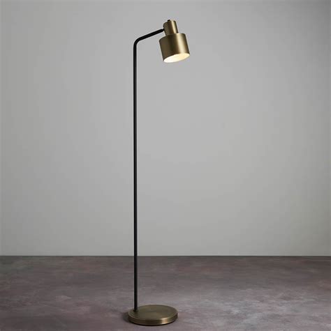 Antique Brass & Matt Black Floor Lamp - ID 12139 – The Lighting Centre ...