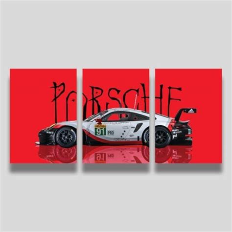 zenithink Porsche Racing Car Wall Poster,Pack Of 3-8x12 inch (A4 Size ...