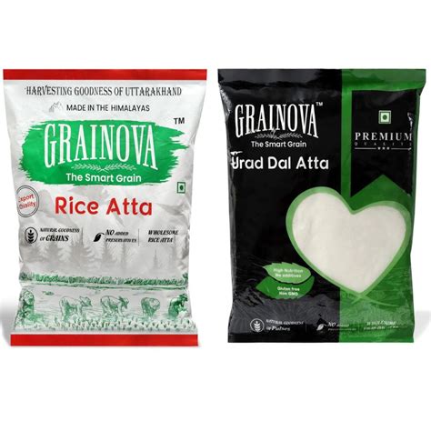 Combo Pack Of Rice Atta And Urad Atta