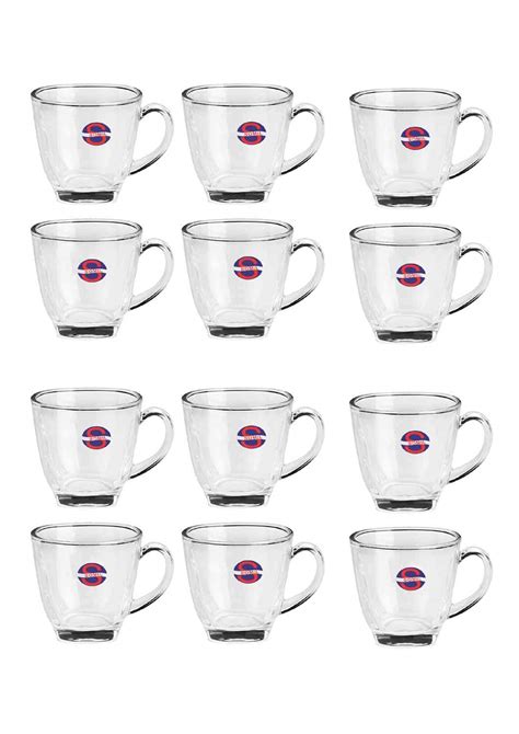 Buy Somil Molded Deigned Transparent Tea Coffee Glass Cup Set, (Clear ...