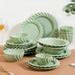 Green Dinner Set For 6 - Lao Luxury 22 Piece Dinner Set | Nestasia