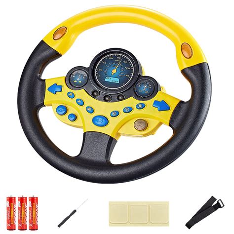 Amazon.com: VVistch Kids Steering Wheel Toy with Light and Music, Car backseat Simulated Driving ...