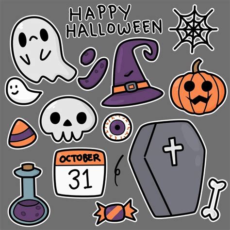 Halloween Elements Stickers Images - Free Download on Freepik