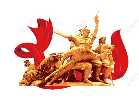 党建党政建军节雕像素材免费下载 - 觅知网