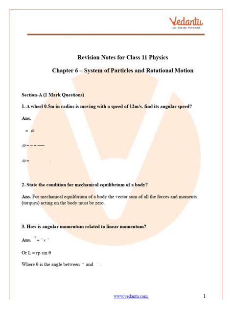 Image result for Rotational Motion Class 11 PDF