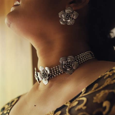 Chanak Oxidised Necklace Set – BONGONIKETAN