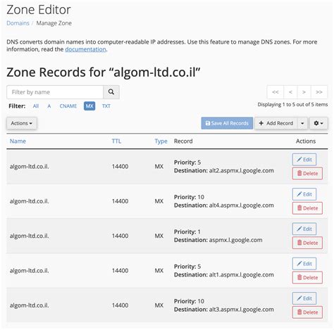 Setting up Google MX records in cPanel | Savvy