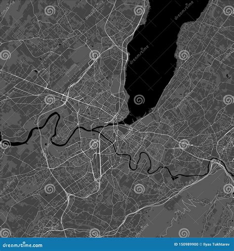 Map of the City of Geneva, Switzerland Stock Illustration ...