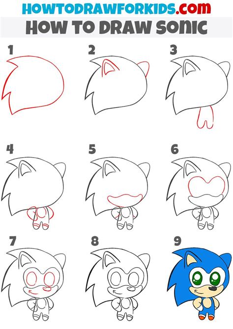 Image result for Sonic Character Drawing Tutorial