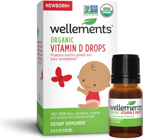 Amazon.com: Wellements Gotas de vitamina D orgánicas certificadas para ...