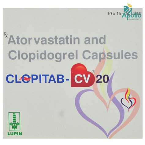 Clopitab-CV 20 Capsule | Uses, Side Effects, Price | Apollo Pharmacy
