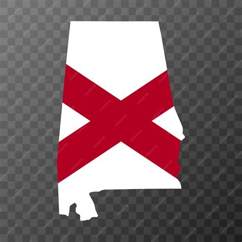 Alabama State Flag Waving Clipart