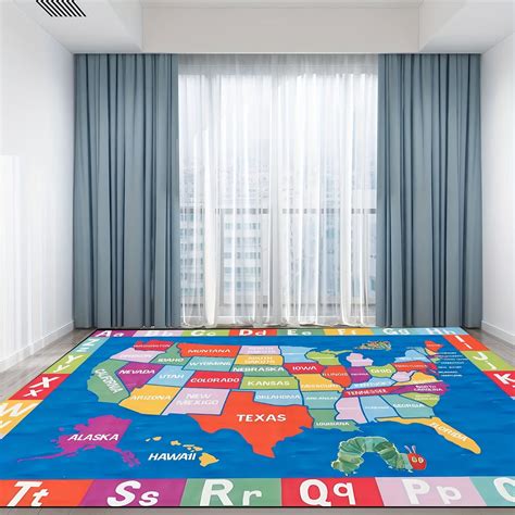 Elementary Map Area Rug for Kids Educational Carpet – CRAZE