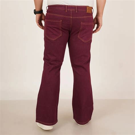 Kagad Jeans Mens Plus Size Boot Fit Garnet Red Color Denim Jeans - Sty ...