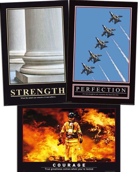 Buy Motivational Perfection Office Set 2 – Strength, Courage Barney ...