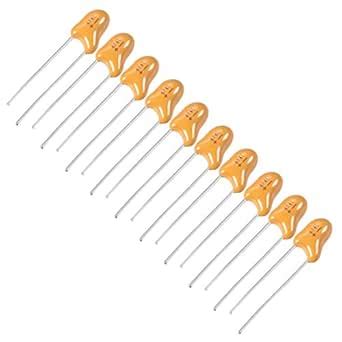 uxcell 0.47uF Tantalum Capacitor, 35V 2 Pin Yellow Radial Electrolytic ...