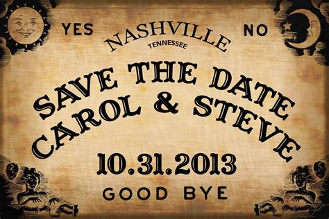 halloween wedding save the date