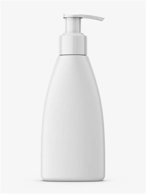 Triangle shaped bottle with pump / matt - Mockups Design