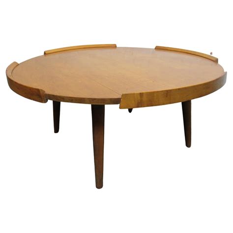 Mid Century Round Marble Coffee Table at 1stDibs