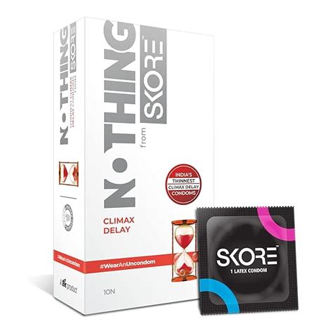 Buy Skore Nothing Climax Delay Condoms | 1 x Pack of 10 Online at Low ...
