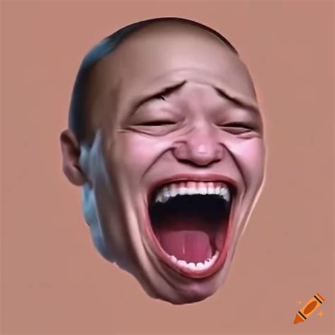 Laughing meme face on Craiyon