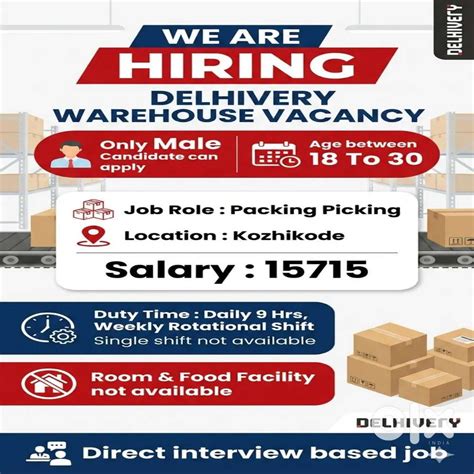Delhivery Warehouse Packing Picking vacancy - Warehouse Staff in ...