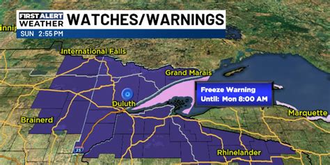Freeze Warning Sunday night with high winds returning Monday
