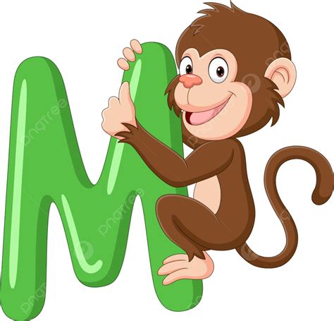 Letra Do Alfabeto M Para Macaco PNG , Criança, Ilustração, Safári Imagem PNG e Vetor Para ...