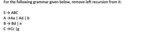 Image result for How to Remove Left Recursion From Grammar