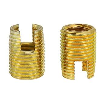 KEKEYANG 50pcs Brass Tone Self Tapping Thread Inserts Nuts Combination ...