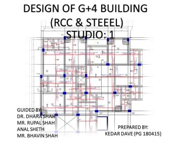 Design of G+4 building using RCC and Steel | CEPT - Portfolio