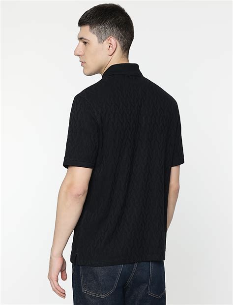 Buy Cotton Rich Self Design Polo T-Shirt at Marks & Spencer