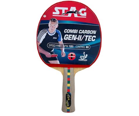Stag Combi Carbon Gen II/Tec Table Tennis Racquet | 169 Grams ...