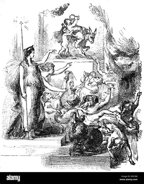 Odysseus and Circe, illustration from book dated 1878 Stock Photo - Alamy