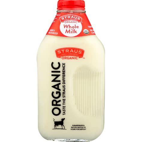 Straus Family Creamery Organic, Whole Milk - Cream Top
