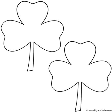 Printable Three Leaf Clover